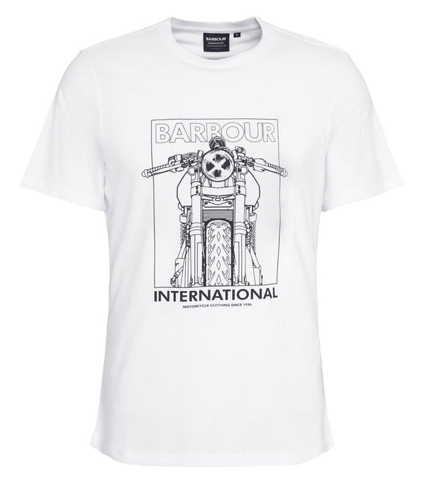 Barbour Intl. T-shirt T-shirt Uomo Brett Bianco P24-BARBOURINTERNATIONALMTS1249-WH11-M - Francavilla Moda